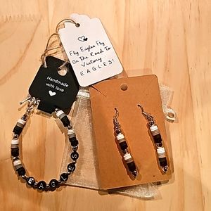 Handmade Philadelphia Eagles earrings